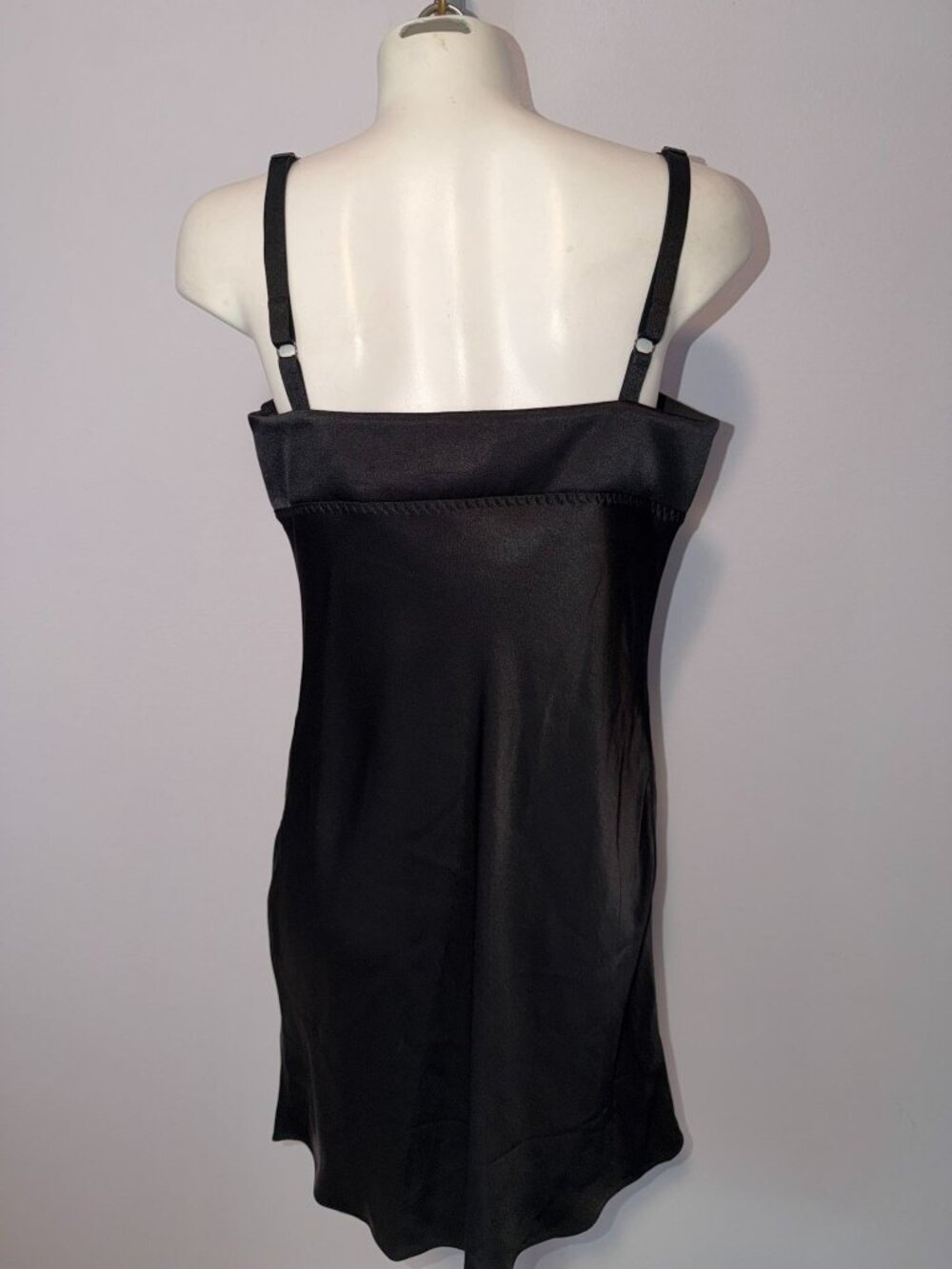 Anna October x J.Crew Black Lingerie Silk Satin Dress 14 NWT Bra Cup Corset Midi - Picture 4 of 8